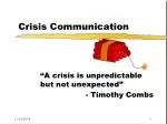 Crisis Communication - slide 1