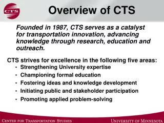 Overview of CTS