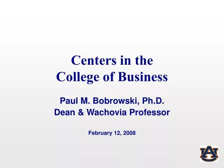 centers in the college of business