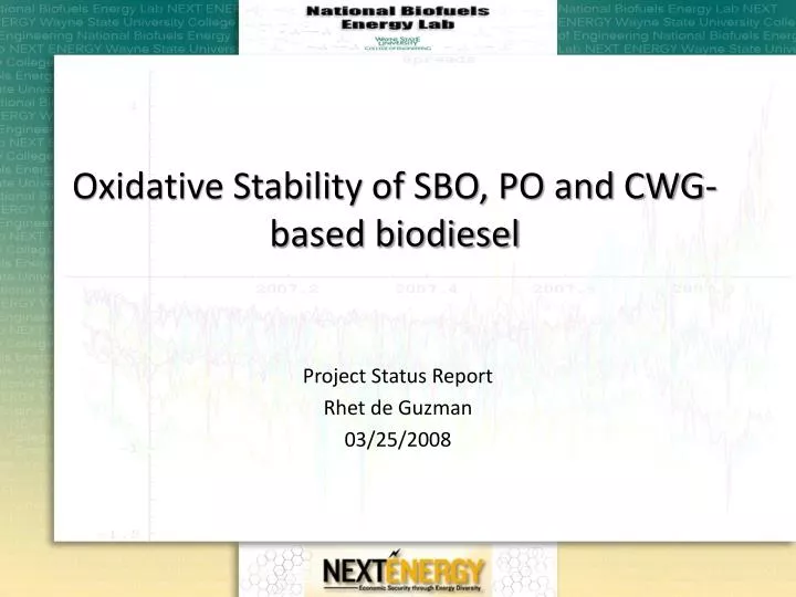 oxidative stability of sbo po and cwg based biodiesel
