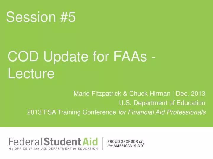 cod update for faas lecture
