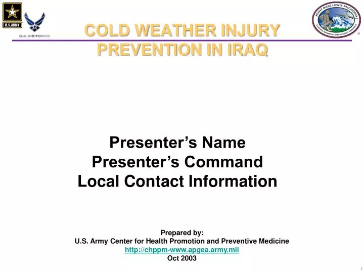 cold weather injury prevention in iraq