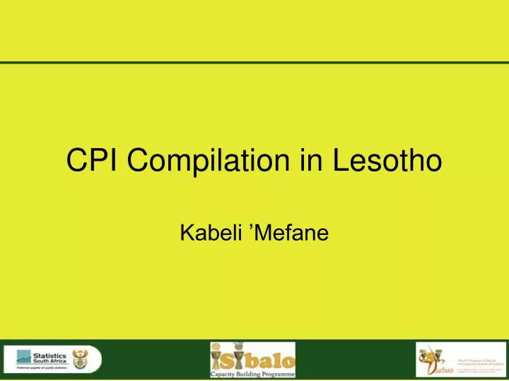 cpi compilation in lesotho