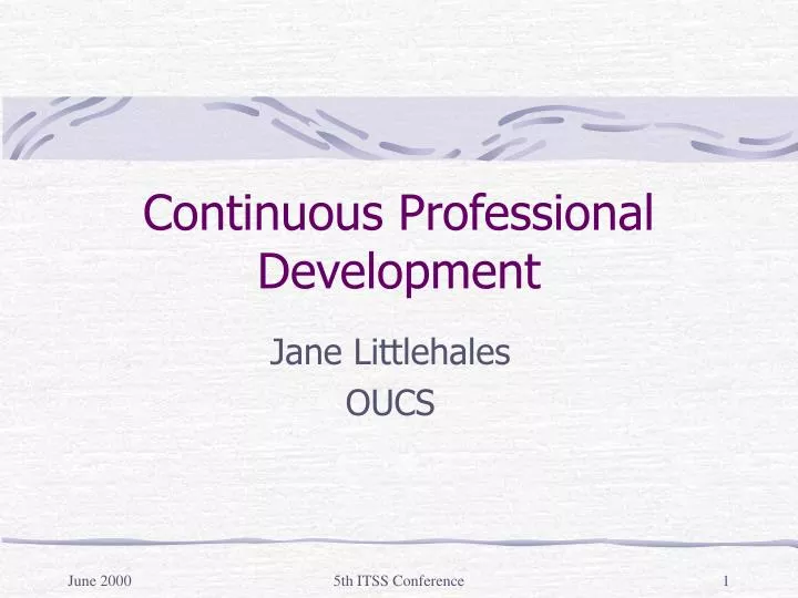 continuous professional development