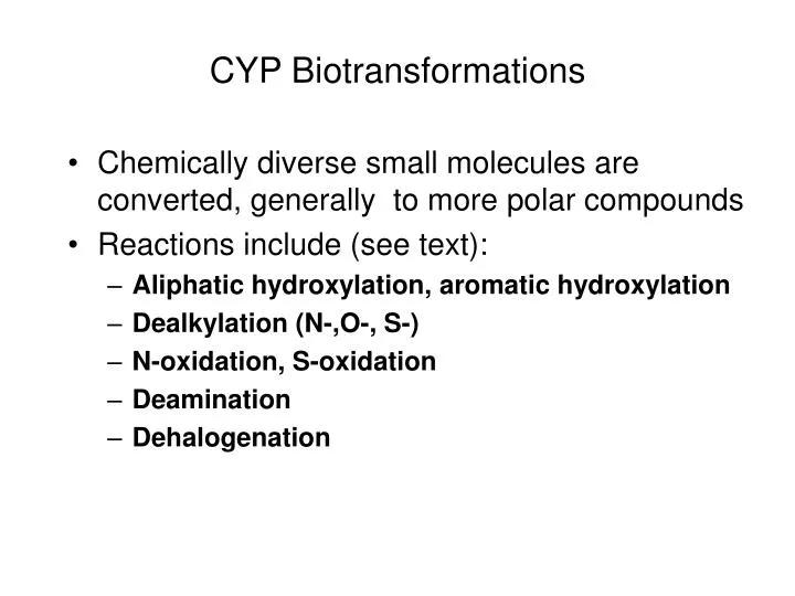 cyp biotransformations