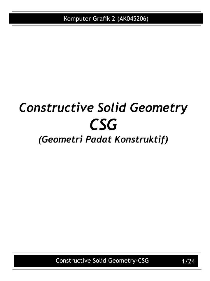 constructive solid geometry csg geometri padat konstruktif