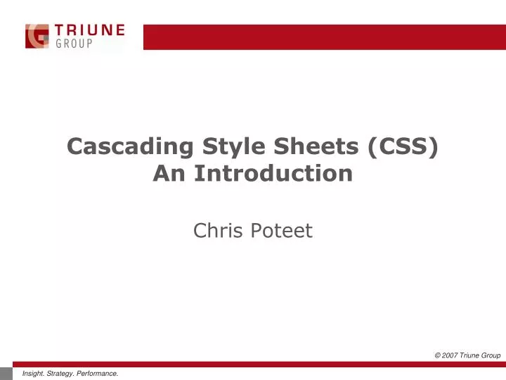 cascading style sheets css an introduction