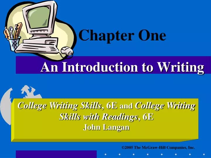 chapter one an introduction to writing