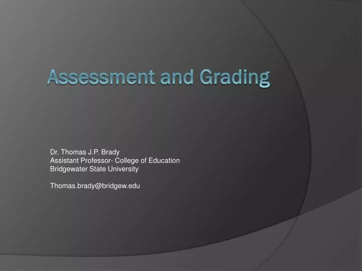 assessment and grading