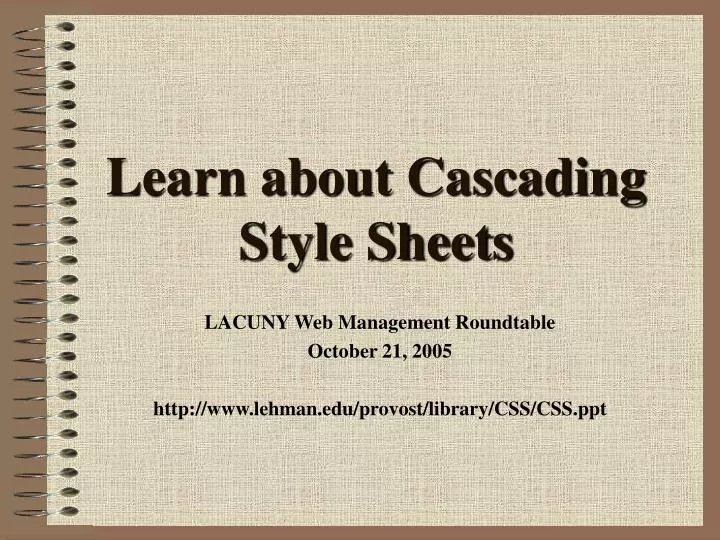 learn about cascading style sheets