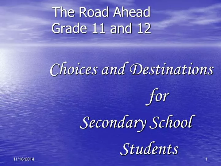 the road ahead grade 11 and 12
