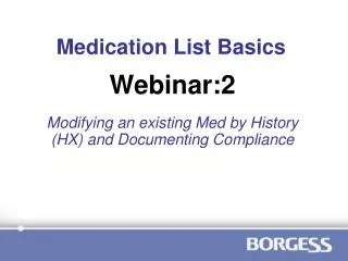 Medication List Basics
