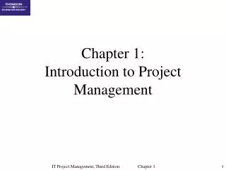 Chapter 1: Introduction to Project Management