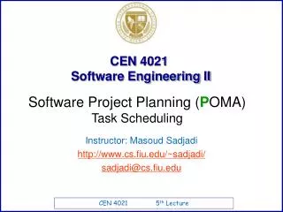 CEN 4021 Software Engineering II