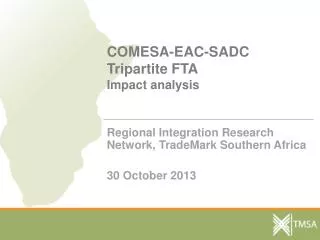 COMESA-EAC-SADC Tripartite FTA Impact analysis