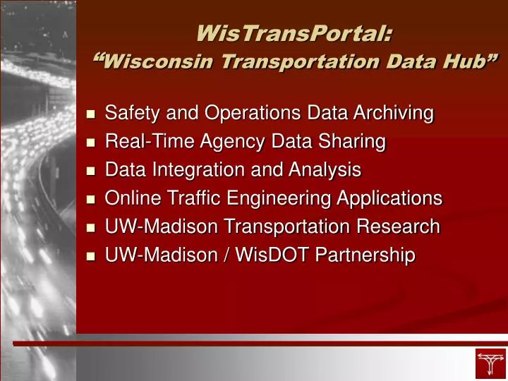 wistransportal wisconsin transportation data hub