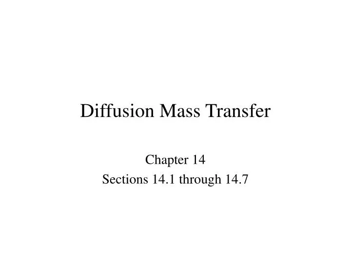 diffusion mass transfer