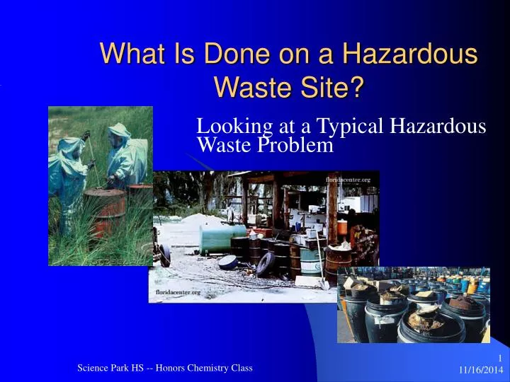 what is done on a hazardous waste site