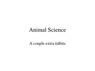 Animal Science