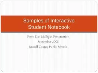 samples of interactive student notebook