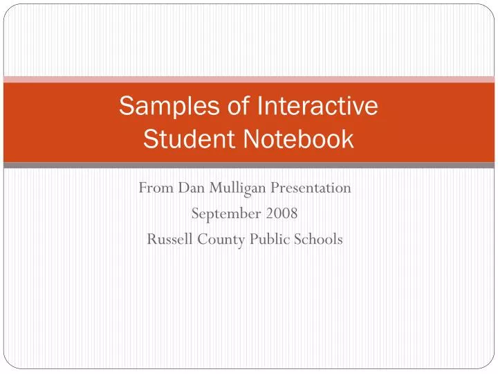 samples of interactive student notebook