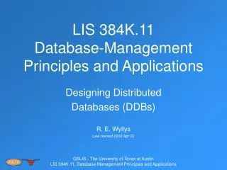 lis 384k 11 database management principles and applications