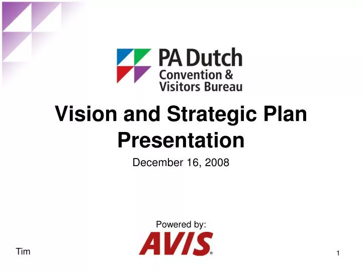 vision and strategic plan presentation