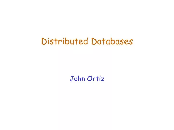 distributed databases