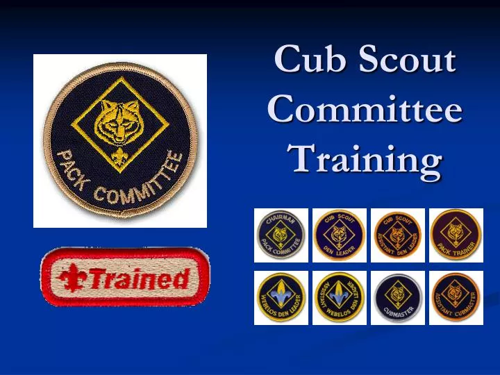 cub scout committee training
