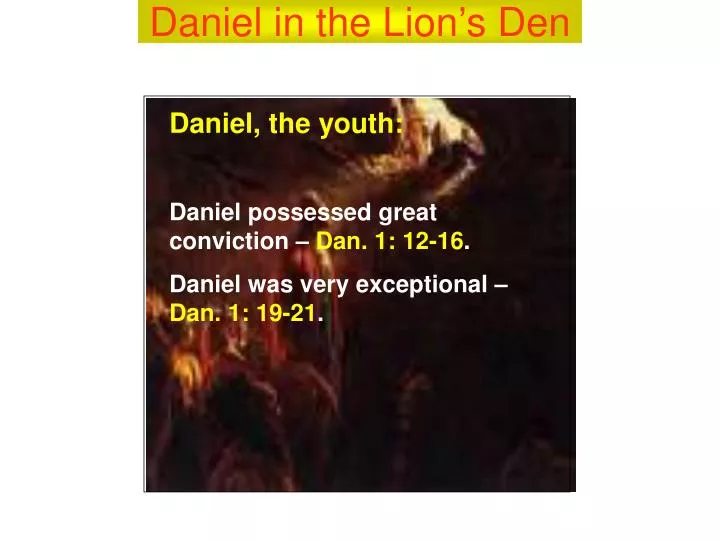 daniel in the lion s den