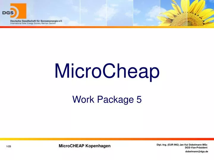 microcheap work package 5