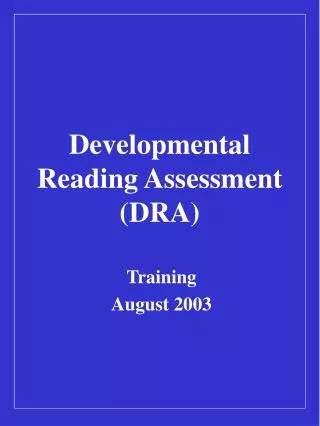 developmental reading assessment dra