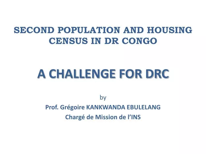 second population and housing census in dr congo