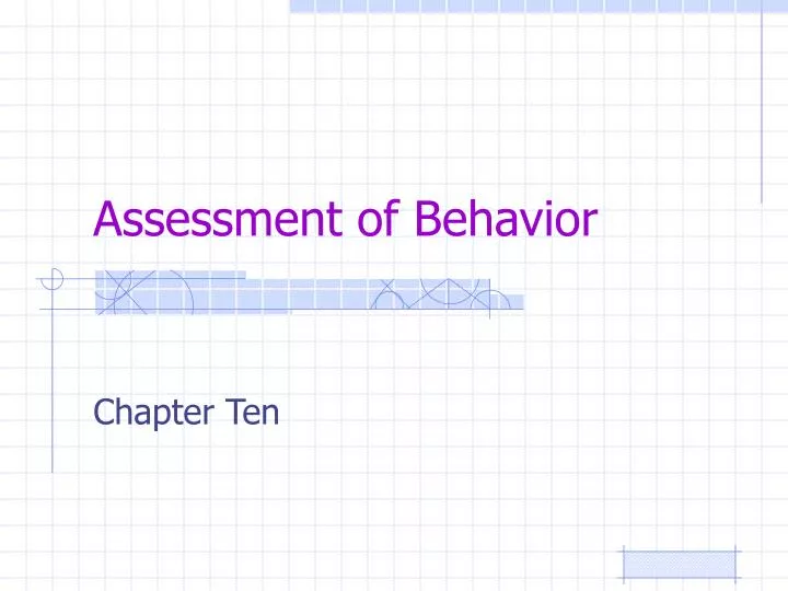 assessment of behavior