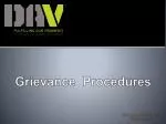 Grievance Procedures - slide 1