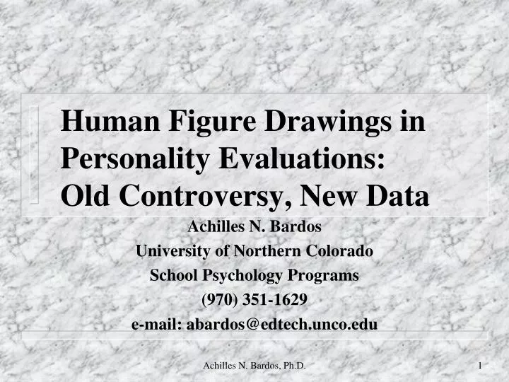 human figure drawings in personality evaluations old controversy new data