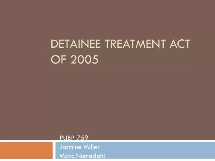 detainee treatment act of 2005