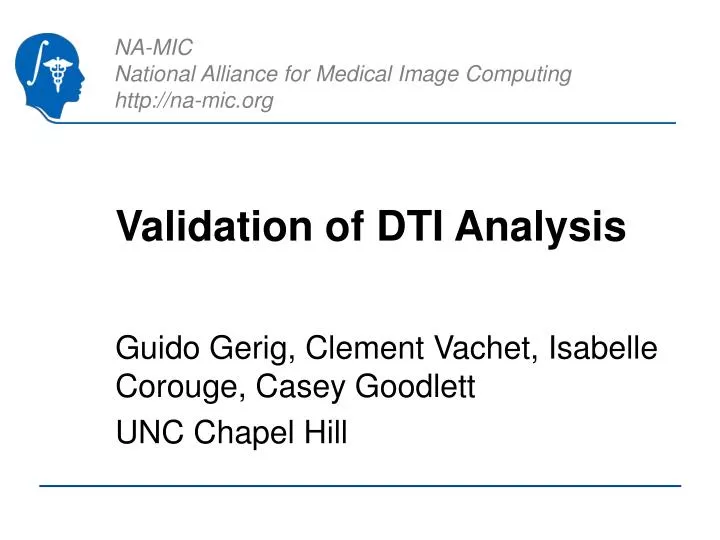 validation of dti analysis