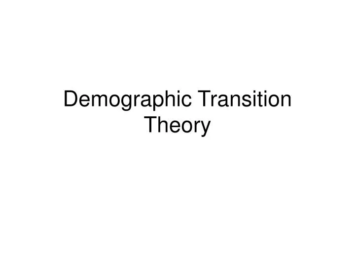 demographic transition theory