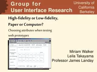 high fidelity or low fidelity paper or computer choosing attributes when testing web prototypes