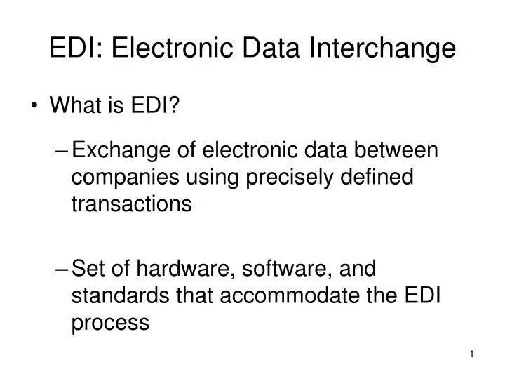 edi electronic data interchange