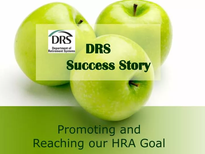promoting and reaching our hra goal