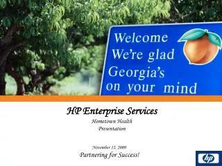 HP Enterprise Services Hometown Health Presentation