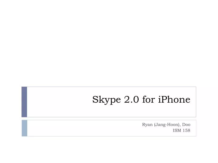 skype 2 0 for iphone