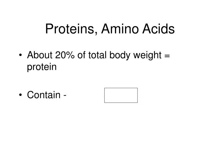 proteins amino acids