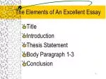 Mastering Essay Writing: Crucial Elements and Techniques - slide 1