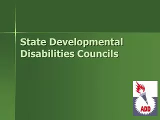 state developmental disabilities councils