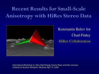 Recent Results for Small-Scale Anisotropy with HiRes Stereo Data