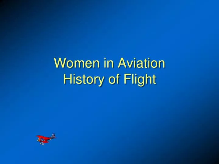 women in aviation history of flight