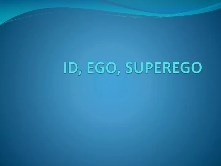 id ego superego